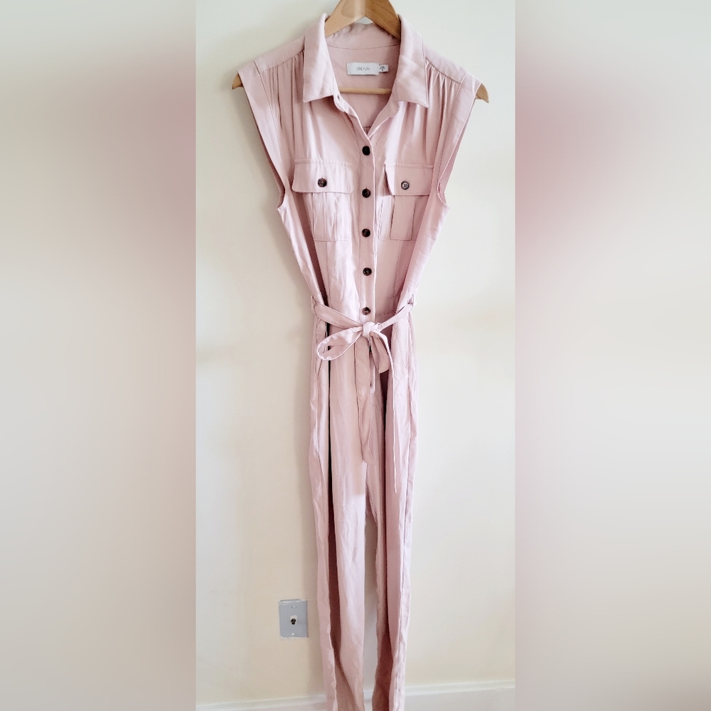 GreyLin Pink Utility Jumpsuit Medium